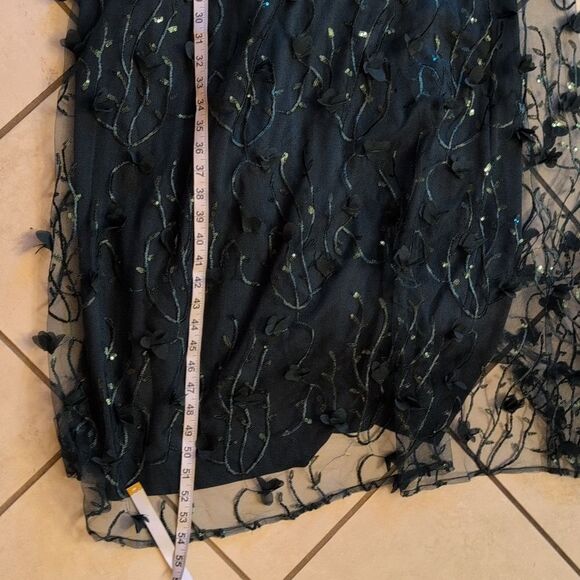 NWT Dessy Collection Birch 3D Sequin Embroidery Dress Evergreen Green size 16 - Picture 13 of 15